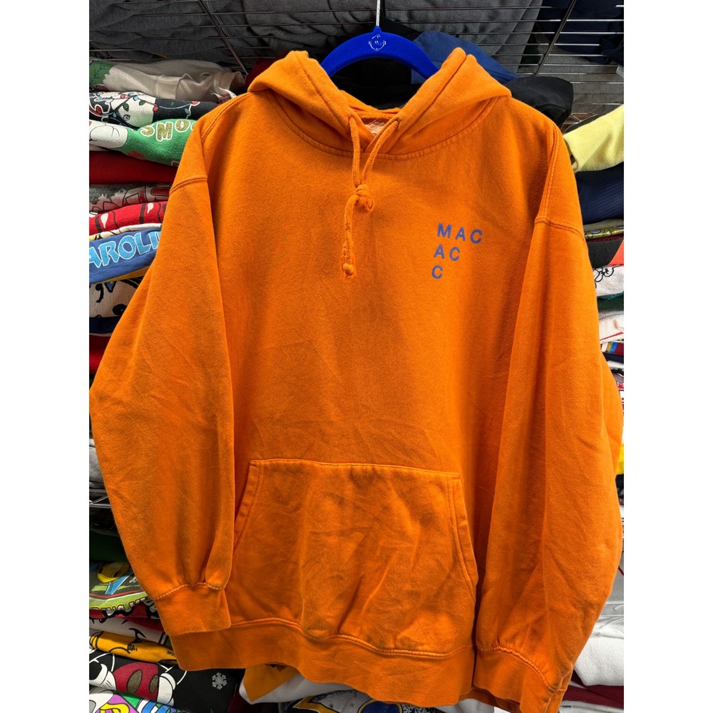 Mac Miller Circles Hoodie Orange Blue Graphic Pullover Sweatshirt Mens Large